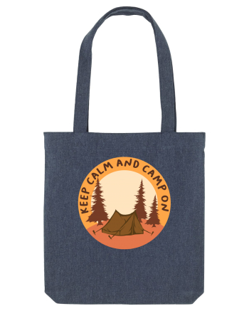 Keep Calm and Camp On Midnight Blue
