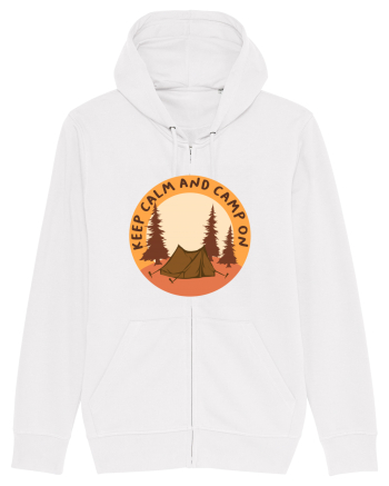 Keep Calm and Camp On White