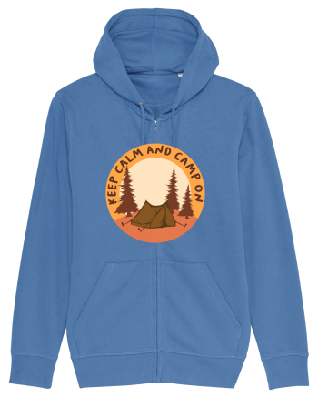 Keep Calm and Camp On Bright Blue
