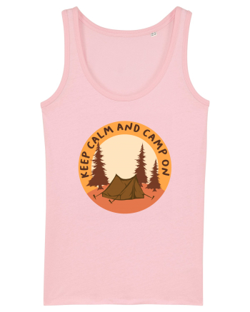 Keep Calm and Camp On Cotton Pink
