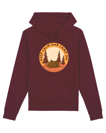 Keep Calm and Camp On Burgundy