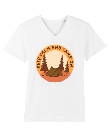 Keep Calm and Camp On White