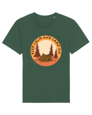 Keep Calm and Camp On Bottle Green
