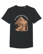 Let the Adventure Begin Tricou mânecă scurtă guler larg Bărbat Skater