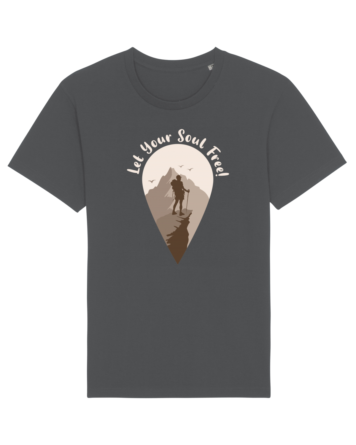 Tricou mânecă scurtă Unisex Rocker Anthracite