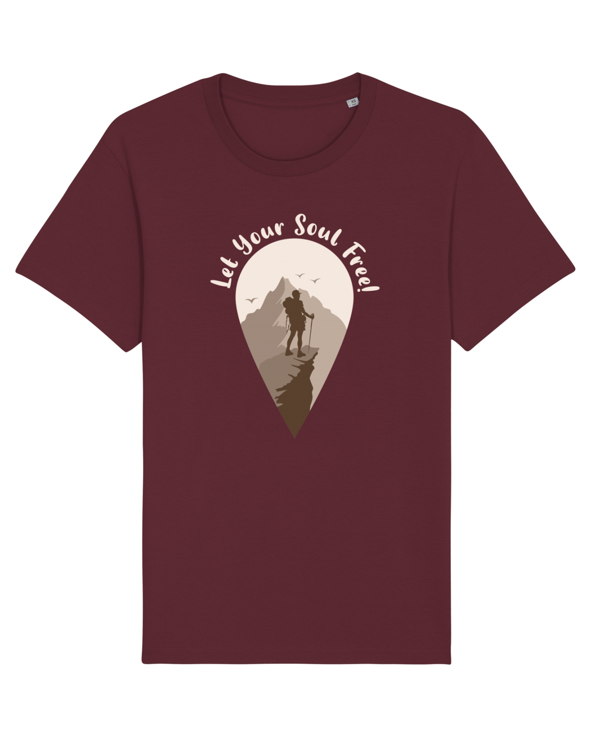 Tricou mânecă scurtă Unisex Rocker Burgundy