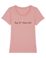 Bring the summer back. Tricou mânecă scurtă guler larg fitted Damă Expresser