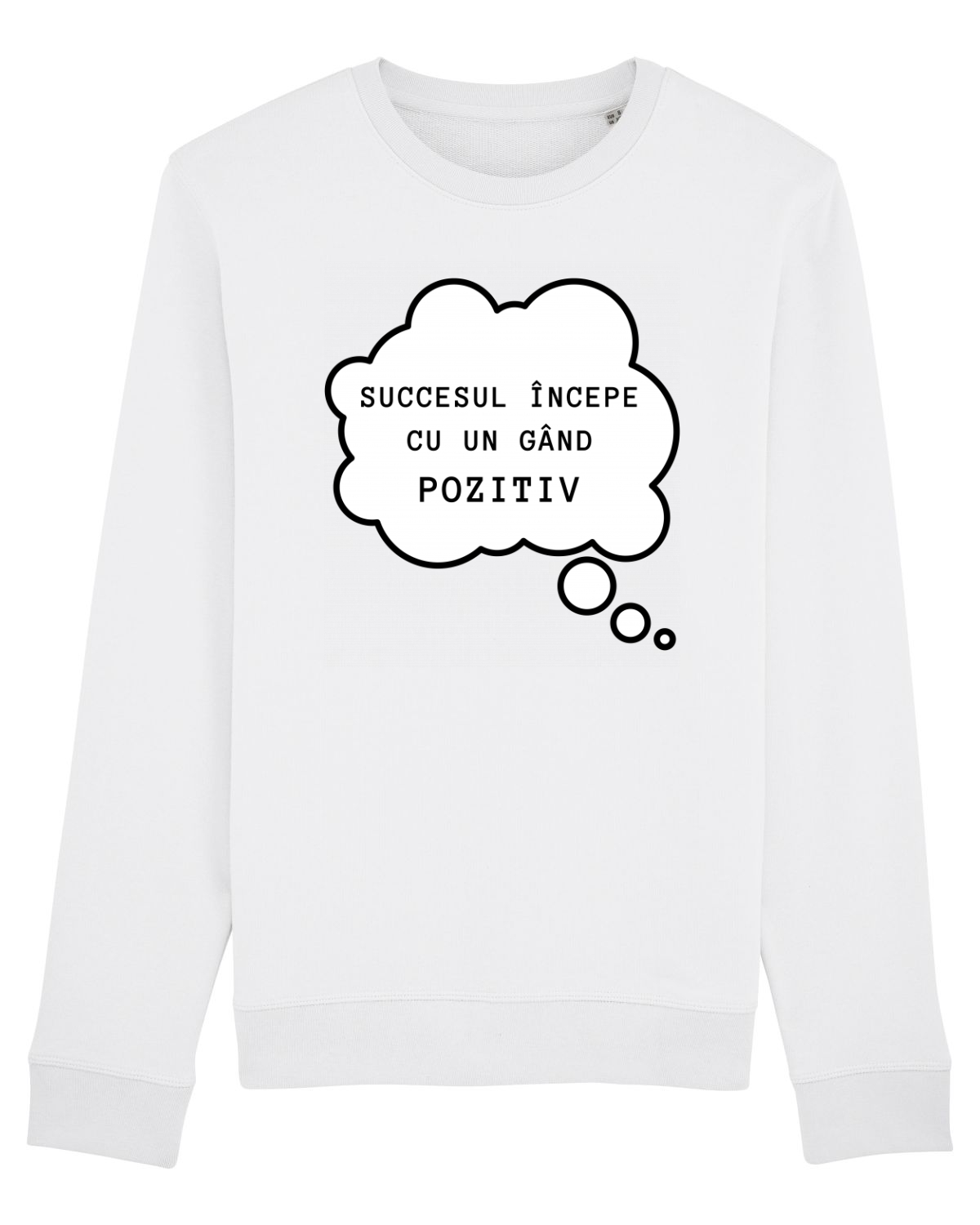 Bluză mânecă lungă Unisex Rise White