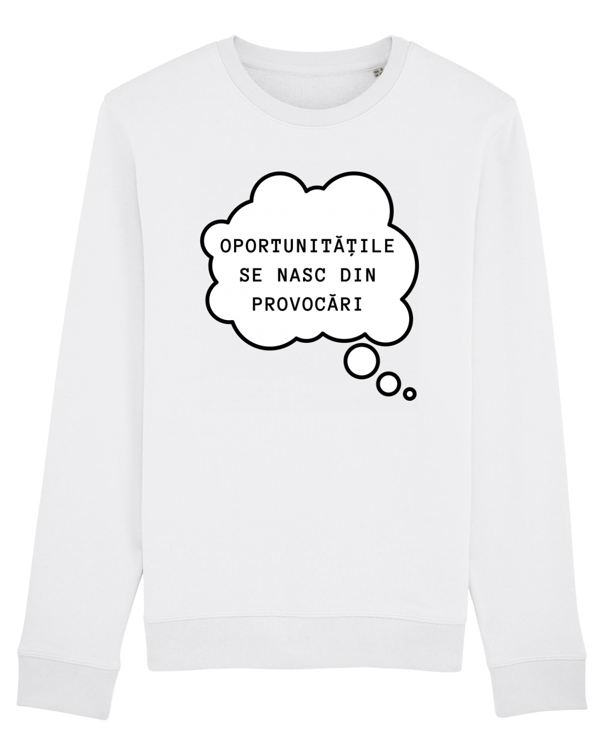 Bluză mânecă lungă Unisex Rise White