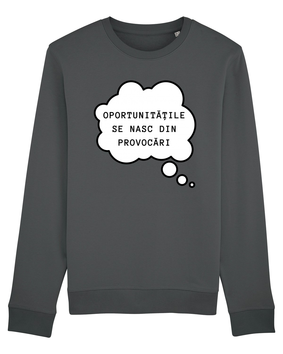 Bluză mânecă lungă Unisex Rise Anthracite