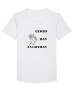 GOOD DAY EVERYDAY Tricou mânecă scurtă guler larg Bărbat Skater