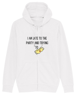 LATE TO THE PARTY Hanorac cu fermoar Unisex Connector