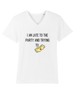 LATE TO THE PARTY Tricou mânecă scurtă guler V Bărbat Presenter
