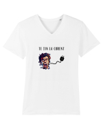 TE ȚIN LA CURENT V1 Tricou mânecă scurtă guler V Bărbat Presenter