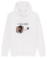 TE ȚIN LA CURENT V2 Hanorac cu fermoar Unisex Connector