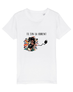 TE ȚIN LA CURENT V2 Tricou mânecă scurtă  Copii Mini Creator