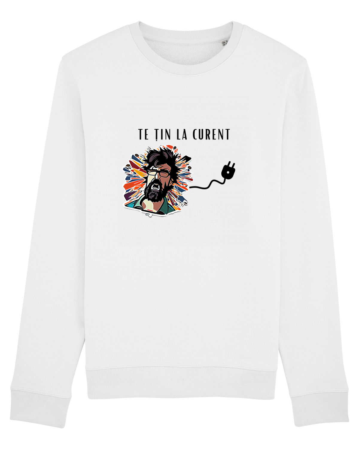 Bluză mânecă lungă Unisex Rise White