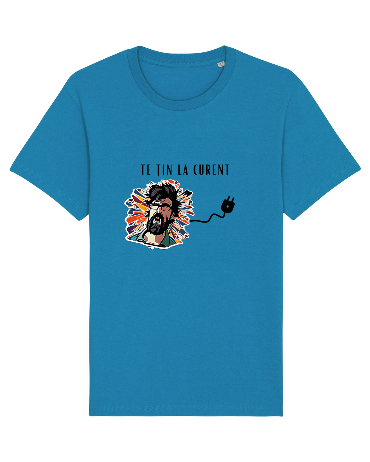 Tricou mânecă scurtă Unisex Rocker Azur