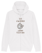 Pisica Adormita cu Citat Hanorac cu fermoar Unisex Connector