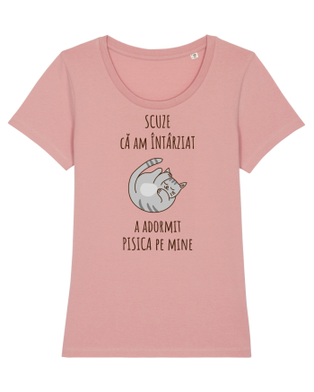 Pisica Adormita cu Citat Canyon Pink