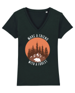 Make a Friend with a Forest Tricou mânecă scurtă guler V Damă Evoker