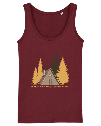 Make Camp Your Second Home Burgundy