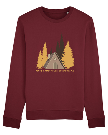 Make Camp Your Second Home Burgundy