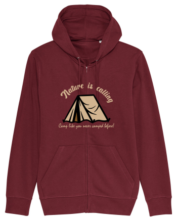 Nature is Calling, Camp Like You Never Camped Before! Burgundy