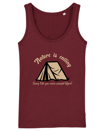 Nature is Calling, Camp Like You Never Camped Before! Burgundy