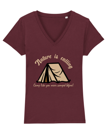 Nature is Calling, Camp Like You Never Camped Before! Burgundy
