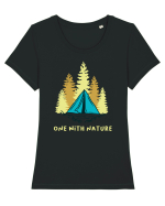 One With Nature Tricou mânecă scurtă guler larg fitted Damă Expresser