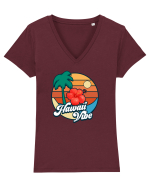 Hawaii Vibe Tricou mânecă scurtă guler V Damă Evoker