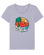 Hawaii Vibe Tricou mânecă scurtă guler larg fitted Damă Expresser