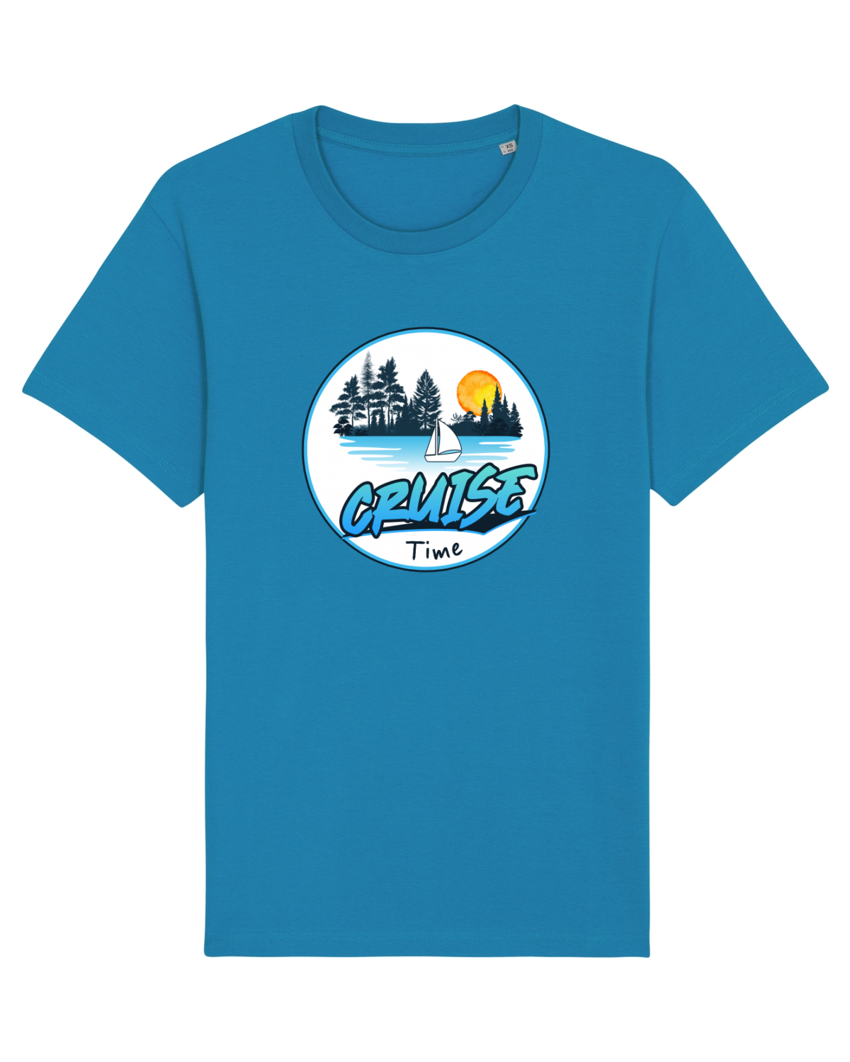 Tricou mânecă scurtă Unisex Rocker Azur