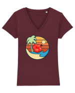 Exotic Island Tricou mânecă scurtă guler V Damă Evoker