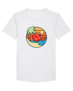 Exotic Island Tricou mânecă scurtă guler larg Bărbat Skater