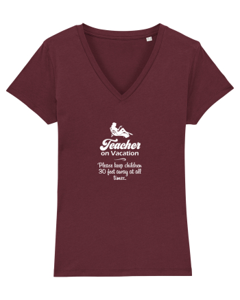 Teacher on vacation Burgundy