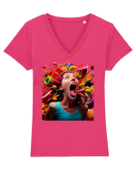 ISN'T FUNNY ??? Tricou mânecă scurtă guler V Damă Evoker