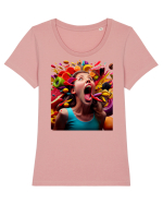ISN'T FUNNY ??? Tricou mânecă scurtă guler larg fitted Damă Expresser