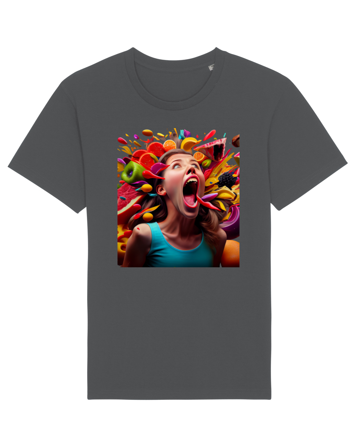 Tricou mânecă scurtă Unisex Rocker Anthracite