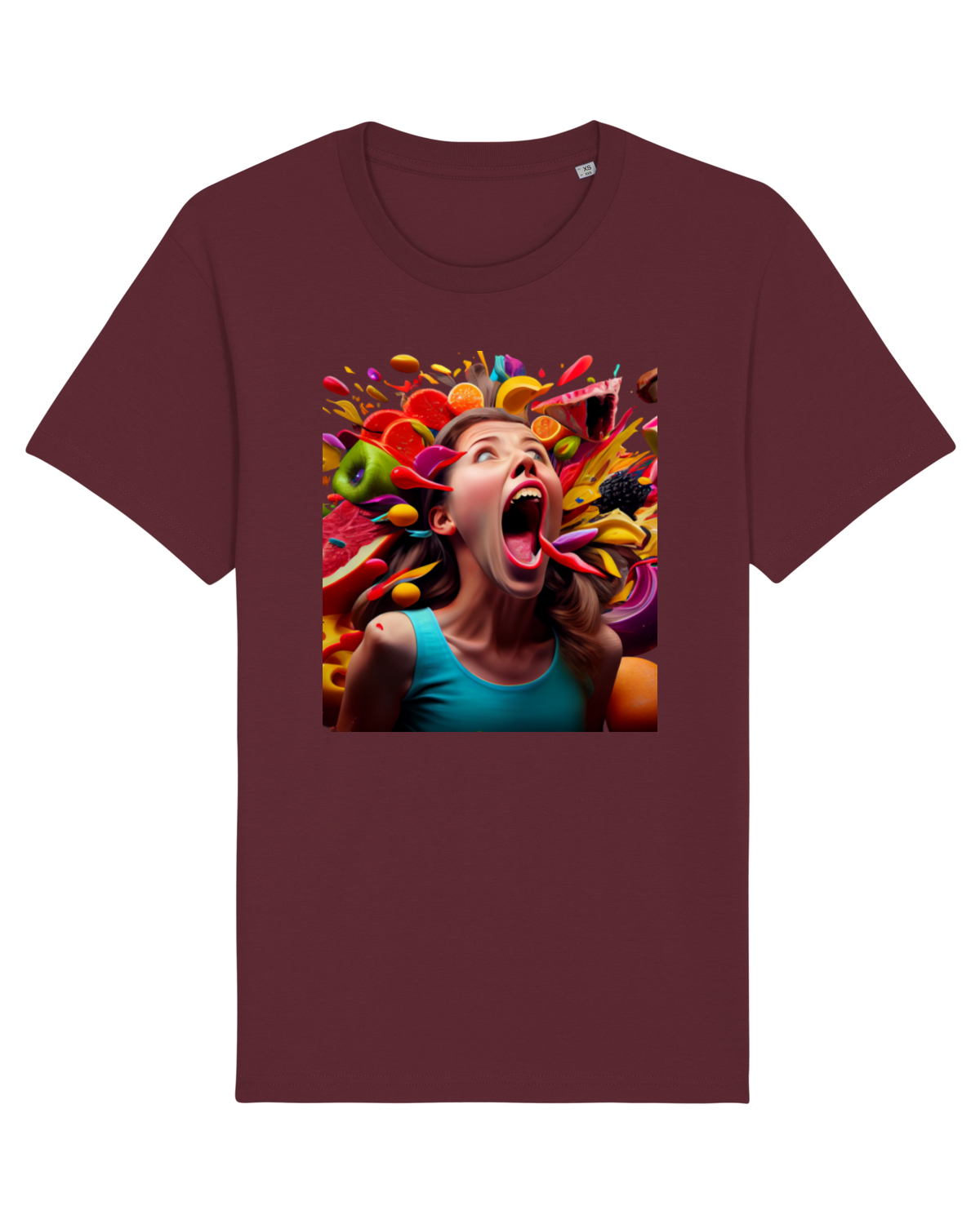 Tricou mânecă scurtă Unisex Rocker Burgundy