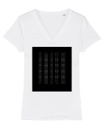 FAITH Tricou mânecă scurtă guler V Damă Evoker