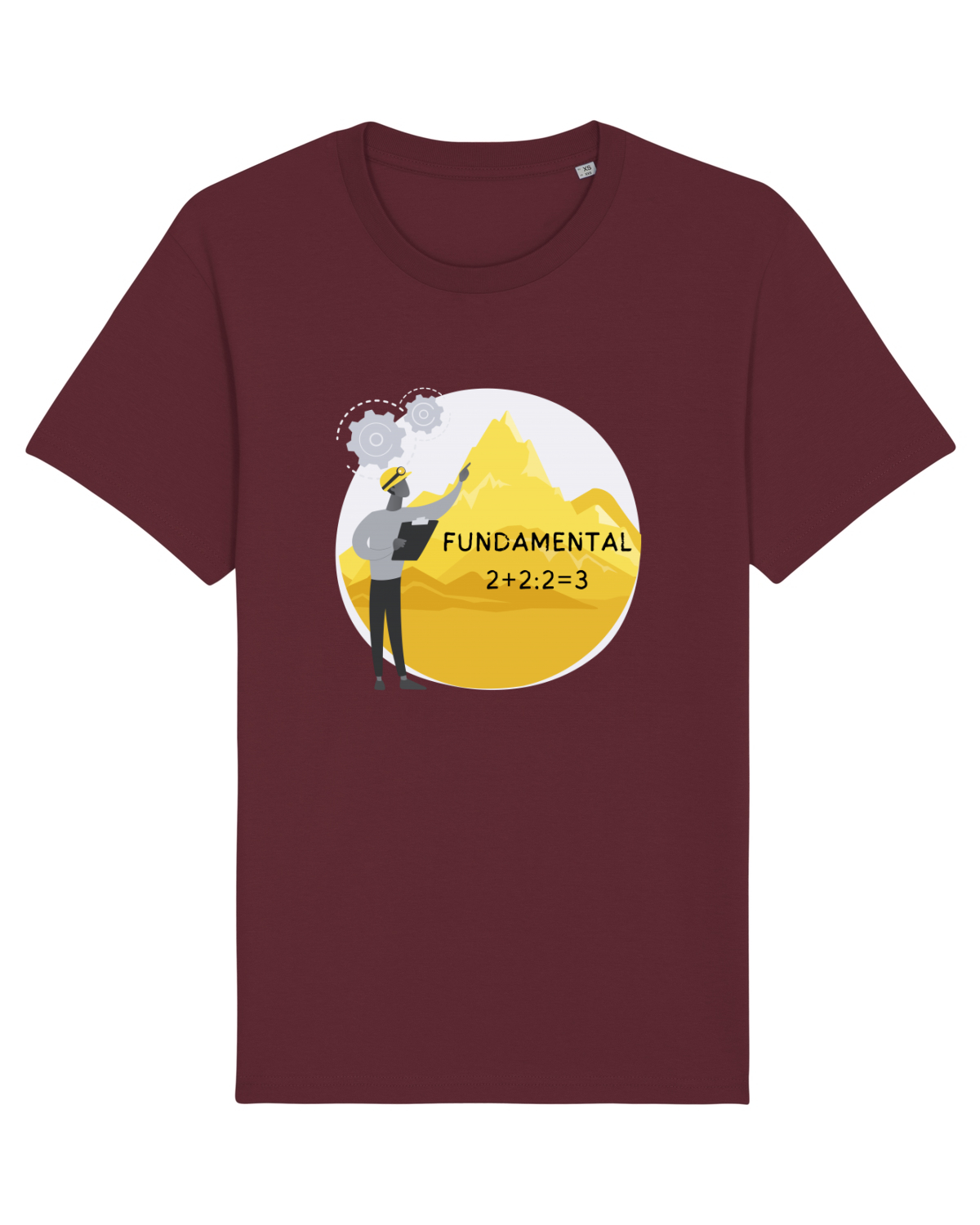 Tricou mânecă scurtă Unisex Rocker Burgundy