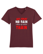 No Pain No Gain Tricou mânecă scurtă guler V Bărbat Presenter