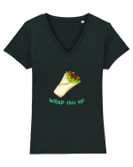 WRAP this up! Tricou mânecă scurtă guler V Damă Evoker