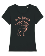 See the Wildlife Tricou mânecă scurtă guler larg fitted Damă Expresser