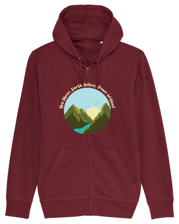 Sky Above, Earth Below, Peace Within! Burgundy