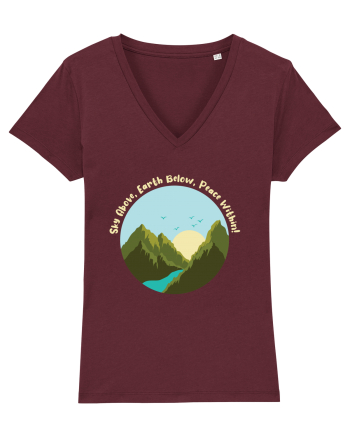 Sky Above, Earth Below, Peace Within! Burgundy