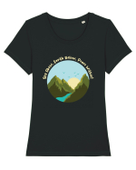 Sky Above, Earth Below, Peace Within! Tricou mânecă scurtă guler larg fitted Damă Expresser