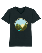 Sky Above, Earth Below, Peace Within! Tricou mânecă scurtă guler V Bărbat Presenter